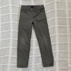 Polo Ralph Lauren Boys Grey Authentic Dungarees Pants Size 6 Adjustable Waist